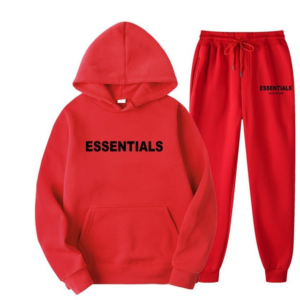 Fear Of God Essential Unisex Tracksuit - Red